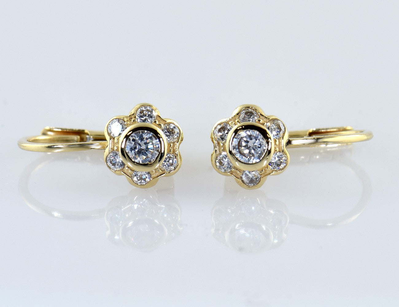 Ohrstecker 585/000 14 K Gelbgold Zirkonia