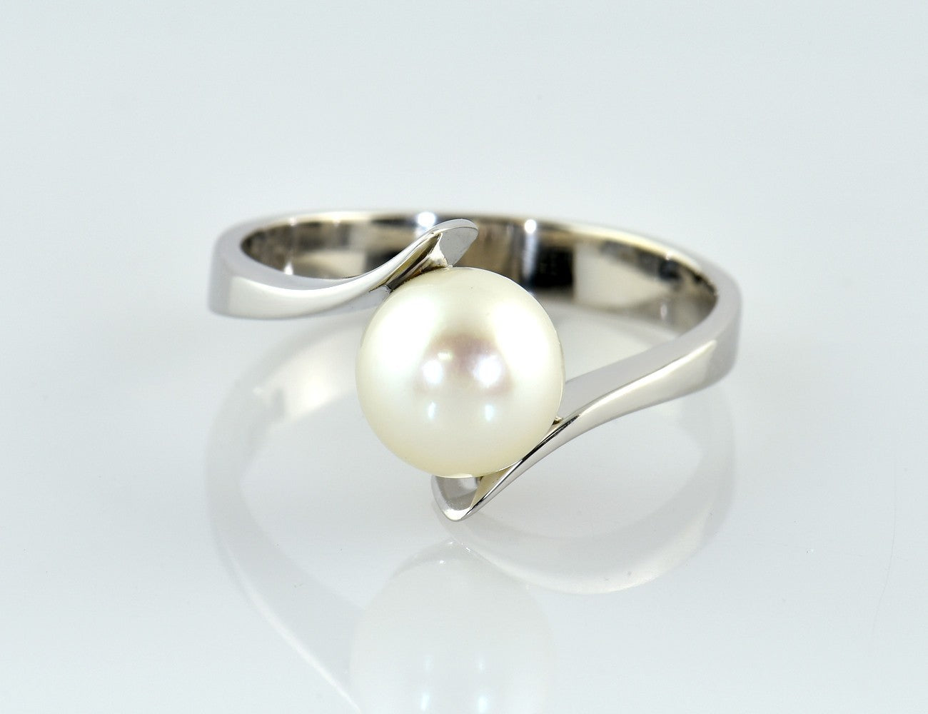 Ring Akoyaperle 585/000 14 K Weißgold