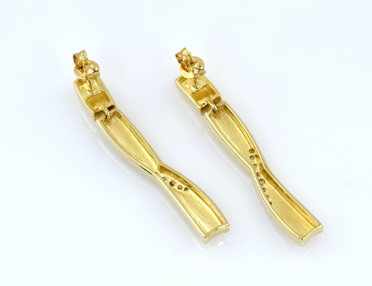 Ohrringe Ohrhänger 585/000 14 K Gelbgold, Zirkonia