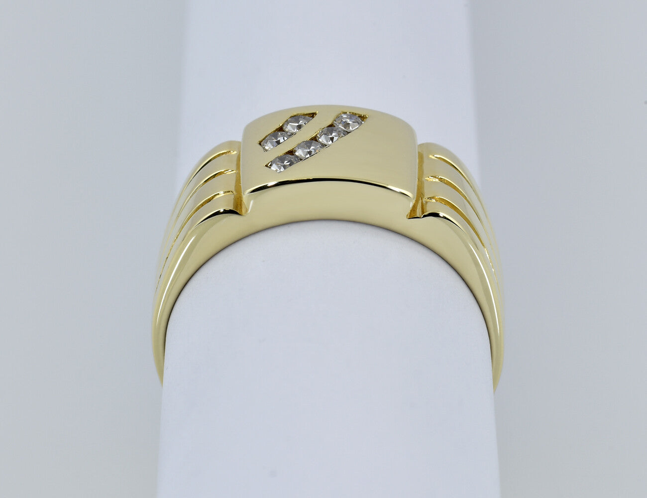 Diamant Ring 585/000 14 K Gelbgold 6 Diamanten zus. 0,20 ct