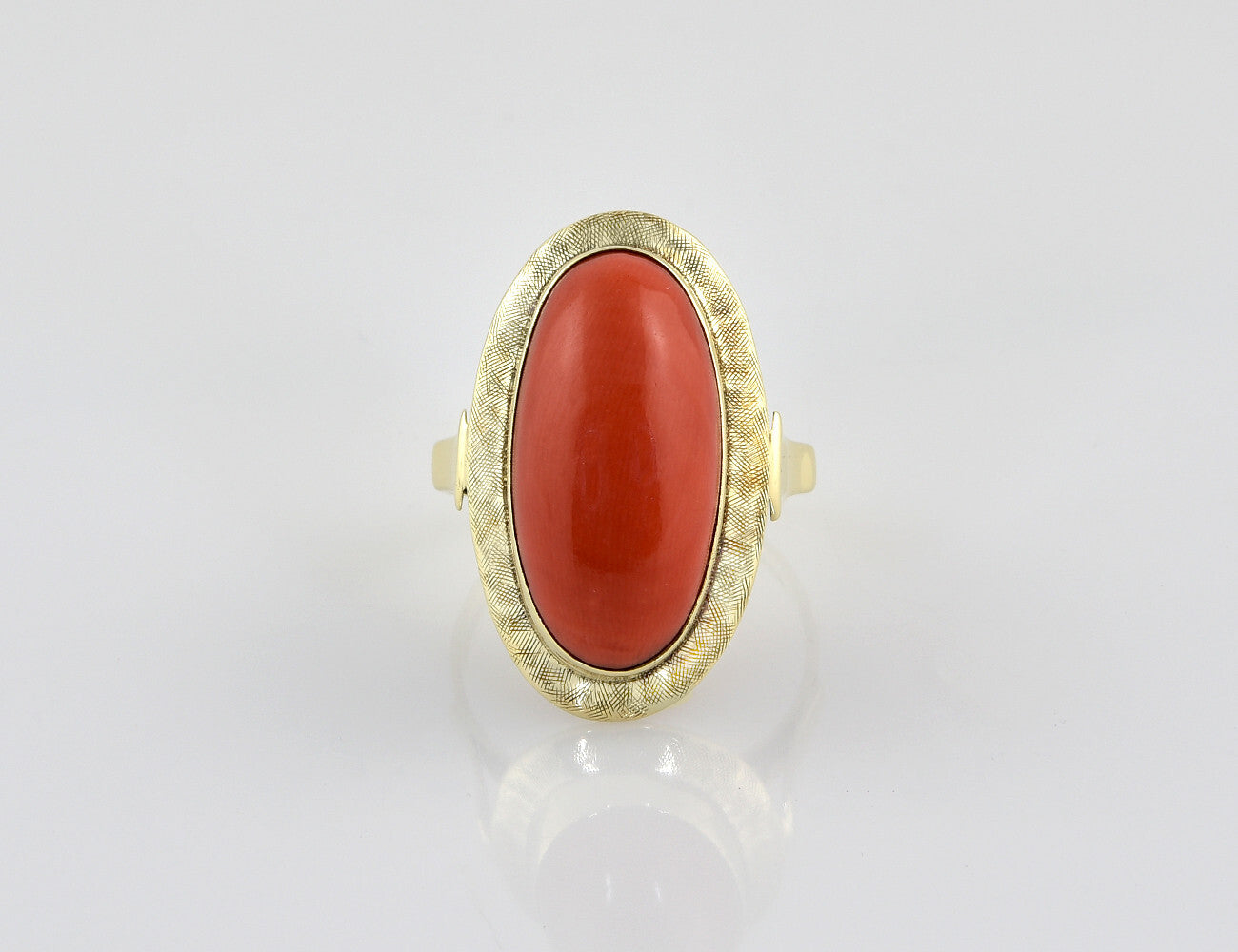 Ring Koralle 585/000 14 K Gelbgold