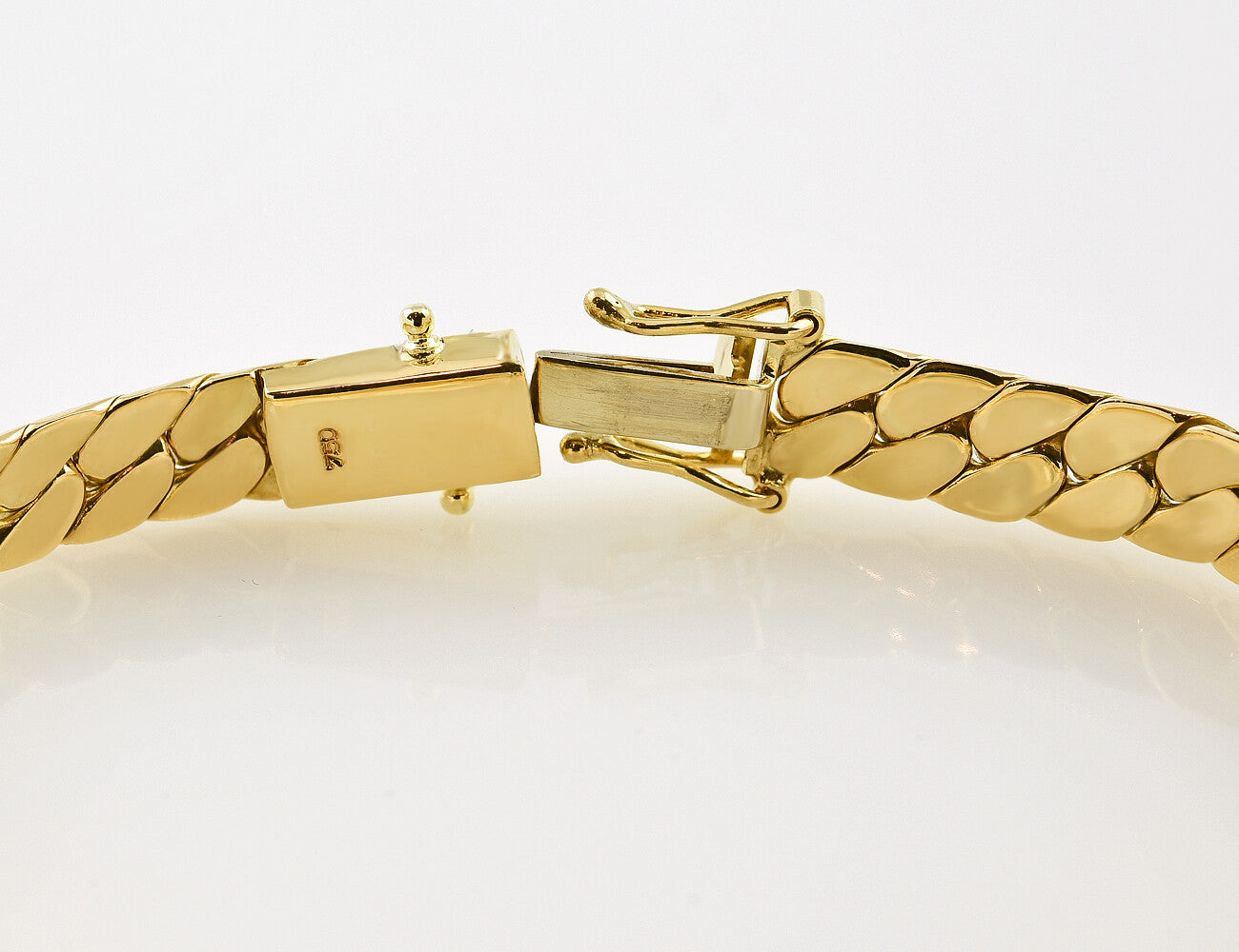 Armband Smaragd 18,5 cm 750 18 K Gelbgold 6 Diamanten zus. 0,40 ct