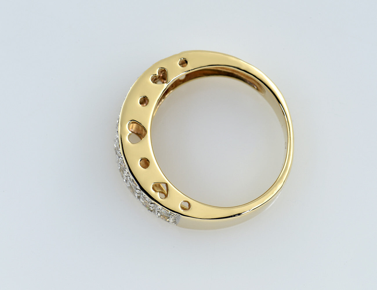 Diamant Ring 417/000 10 K Gelbgold 30 Brillanten zus. 1,20 ct