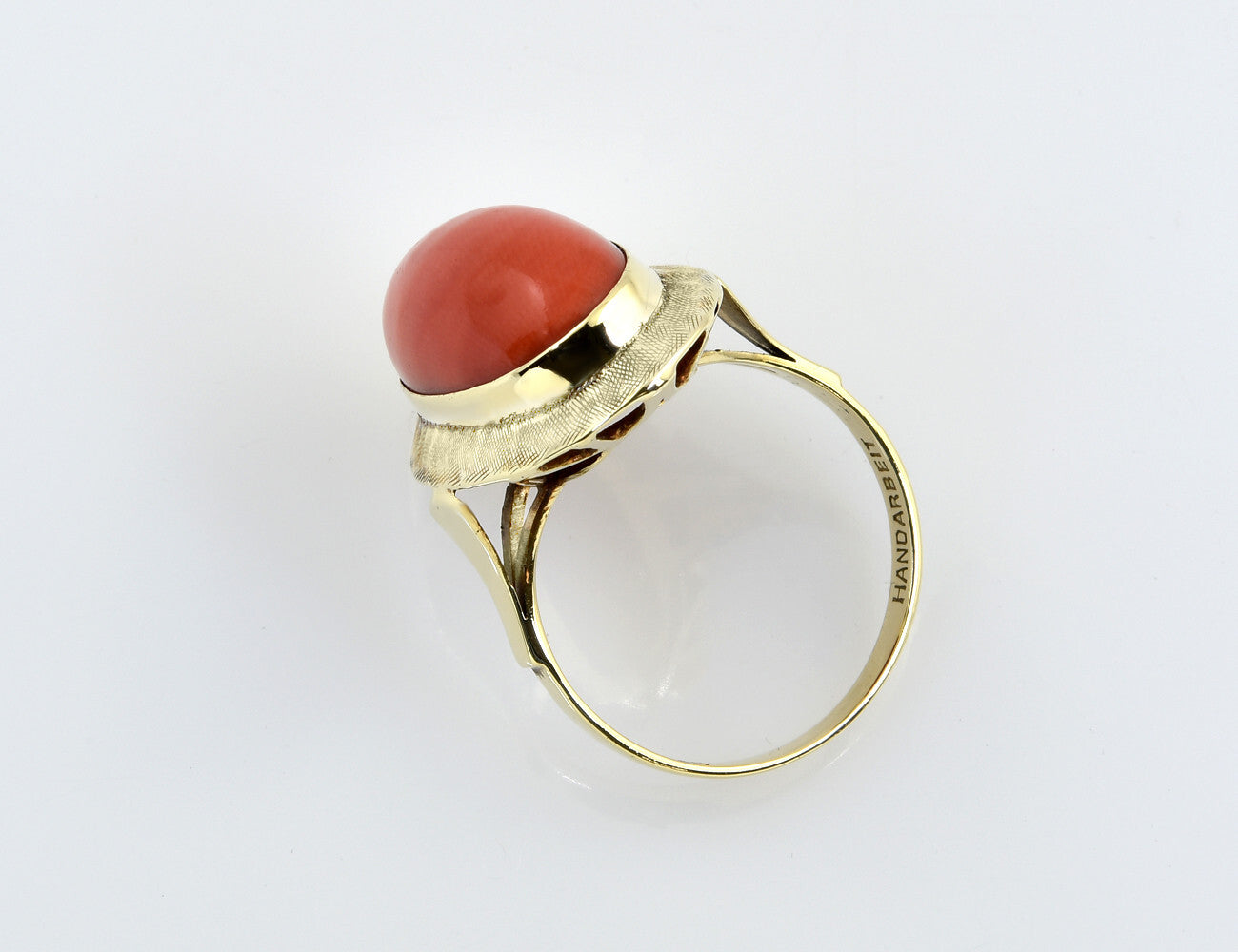 Ring Koralle 585/000 14 K Gelbgold