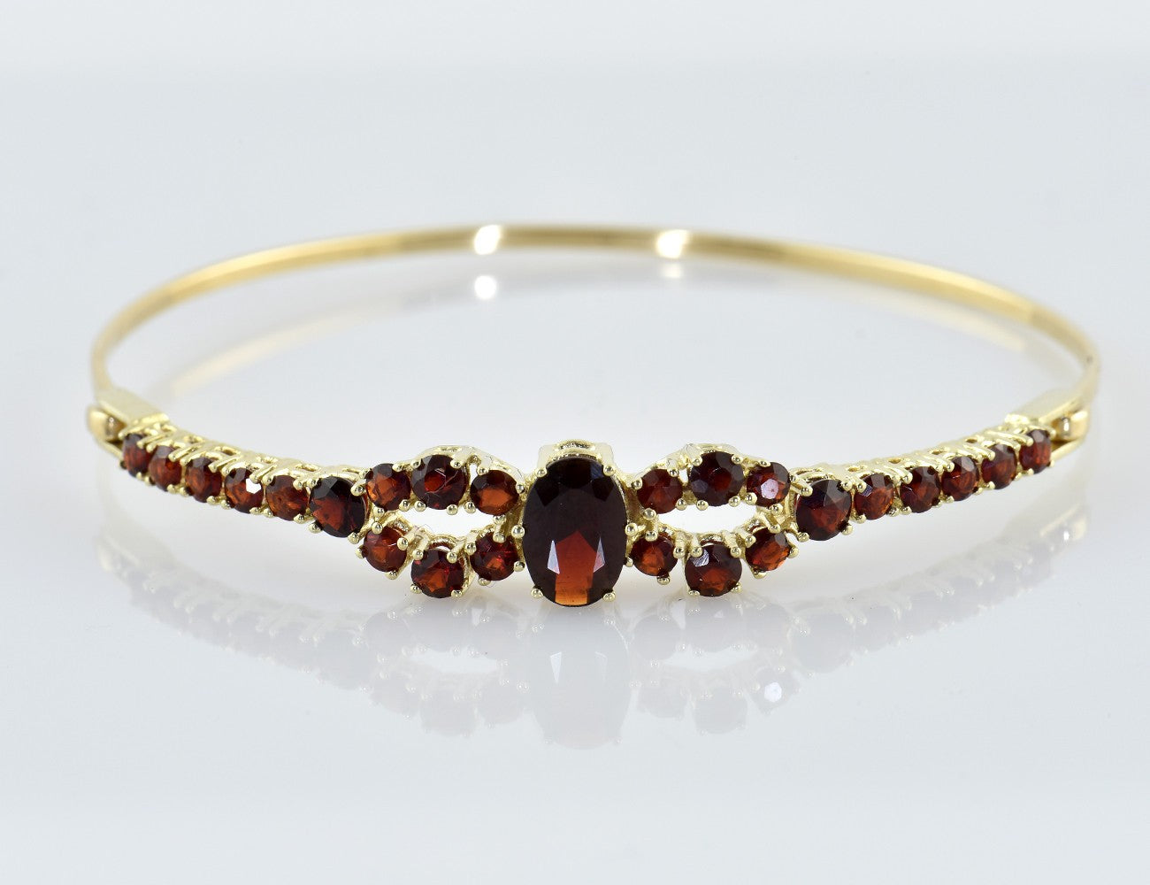Armreif Granat 333/000 8 K Gelbgold