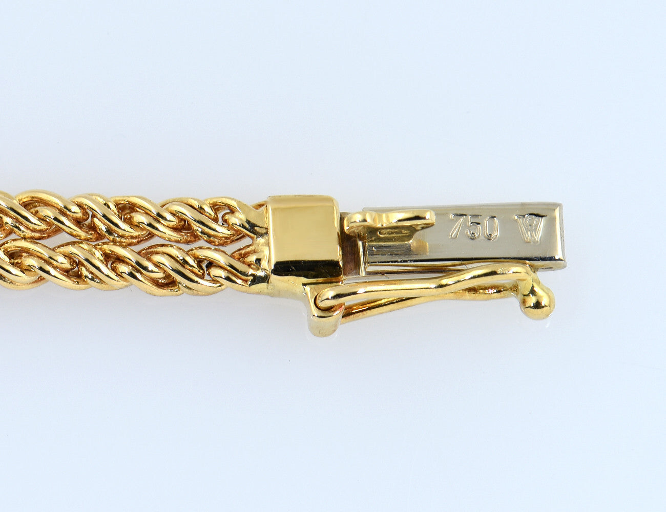 Wellendorf Armband 750/000 18 K Gelbgold 5 Diamanten zus. 0,20 ct, 18 cm