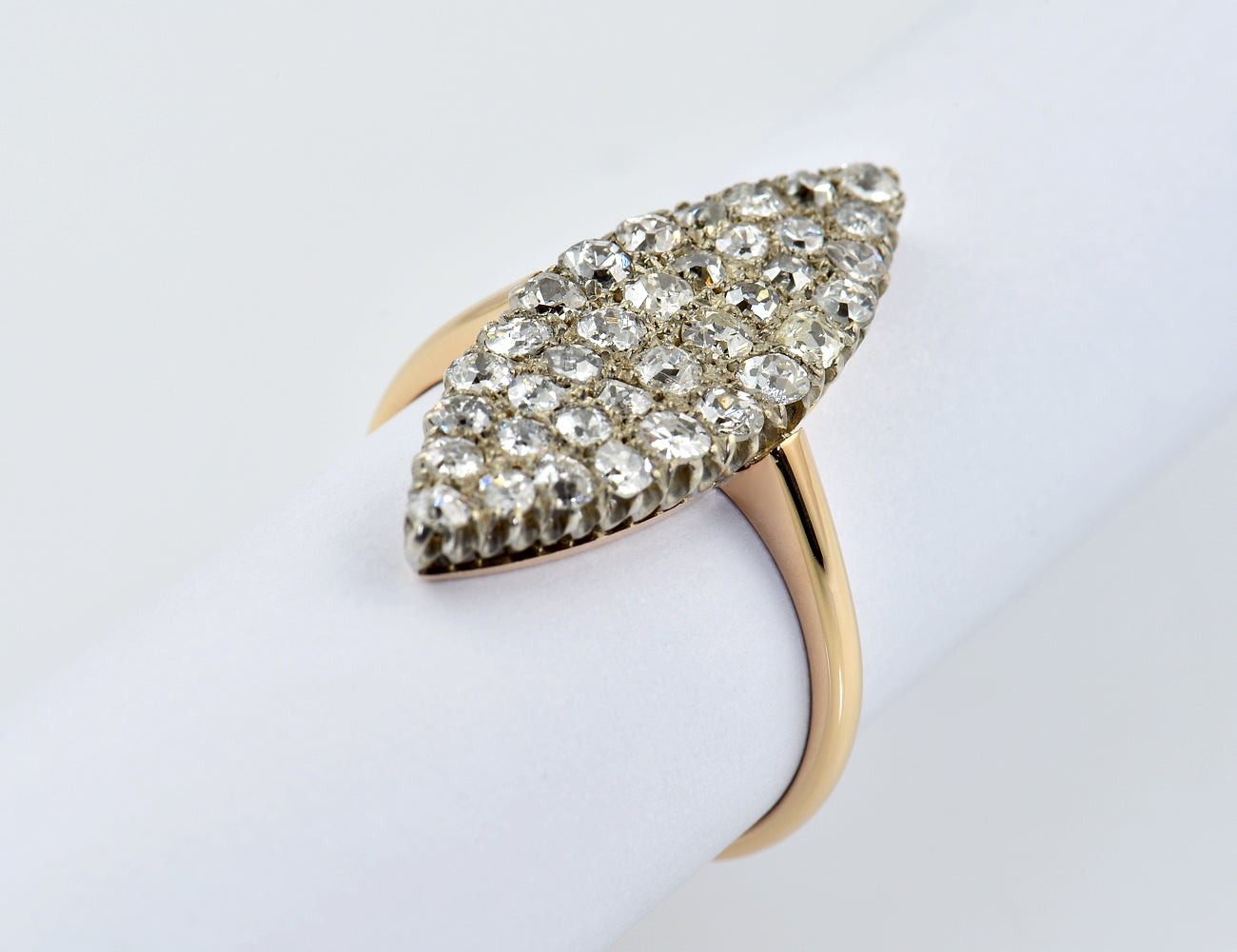 Diamant Ring 585/000 14 K Gelbgold 35 Diamanten zus. 1,50 ct