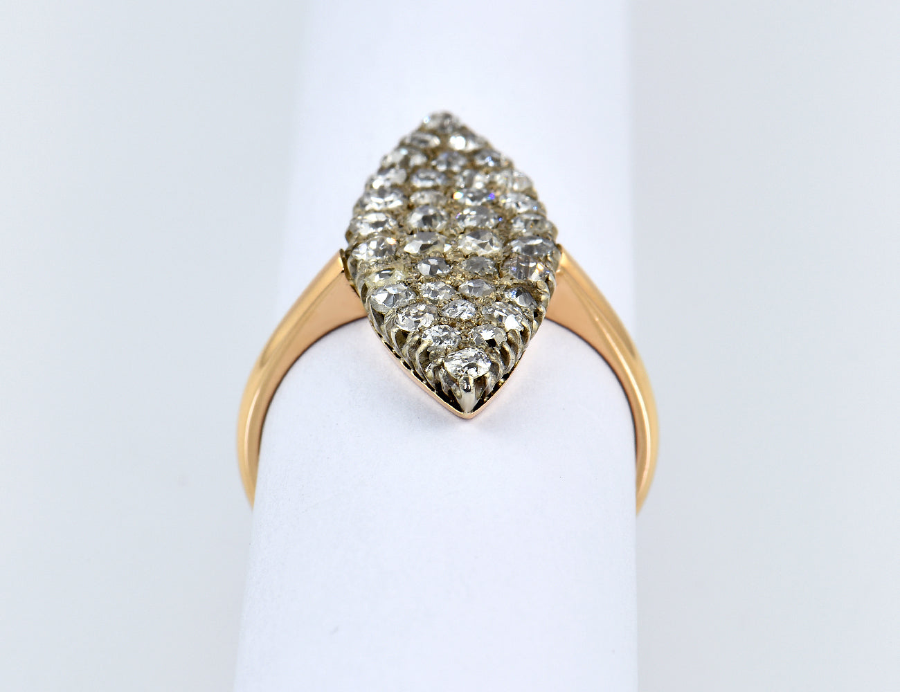 Diamant Ring 585/000 14 K Gelbgold 35 Diamanten zus. 1,50 ct