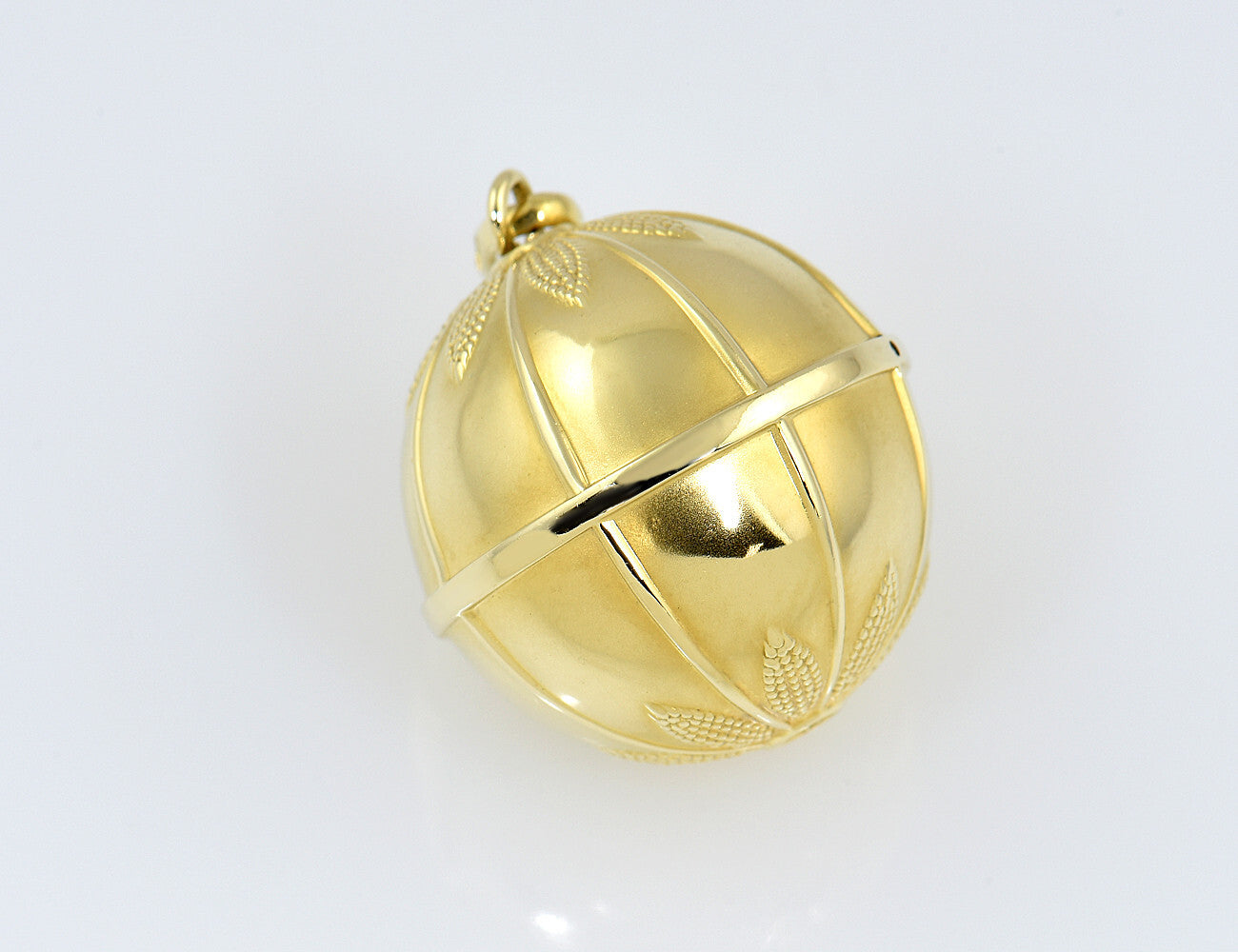 Anhänger Kugel mit Granulationen 585/000 14 K Gelbgold