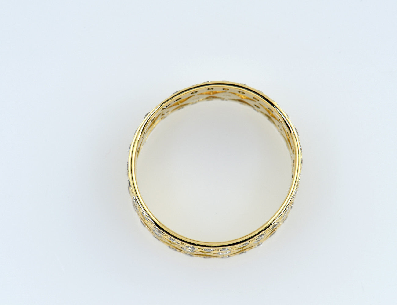 Diamant Ring 585/000 14 K Gelbgold 135 Diamanten zus. 1,40 ct