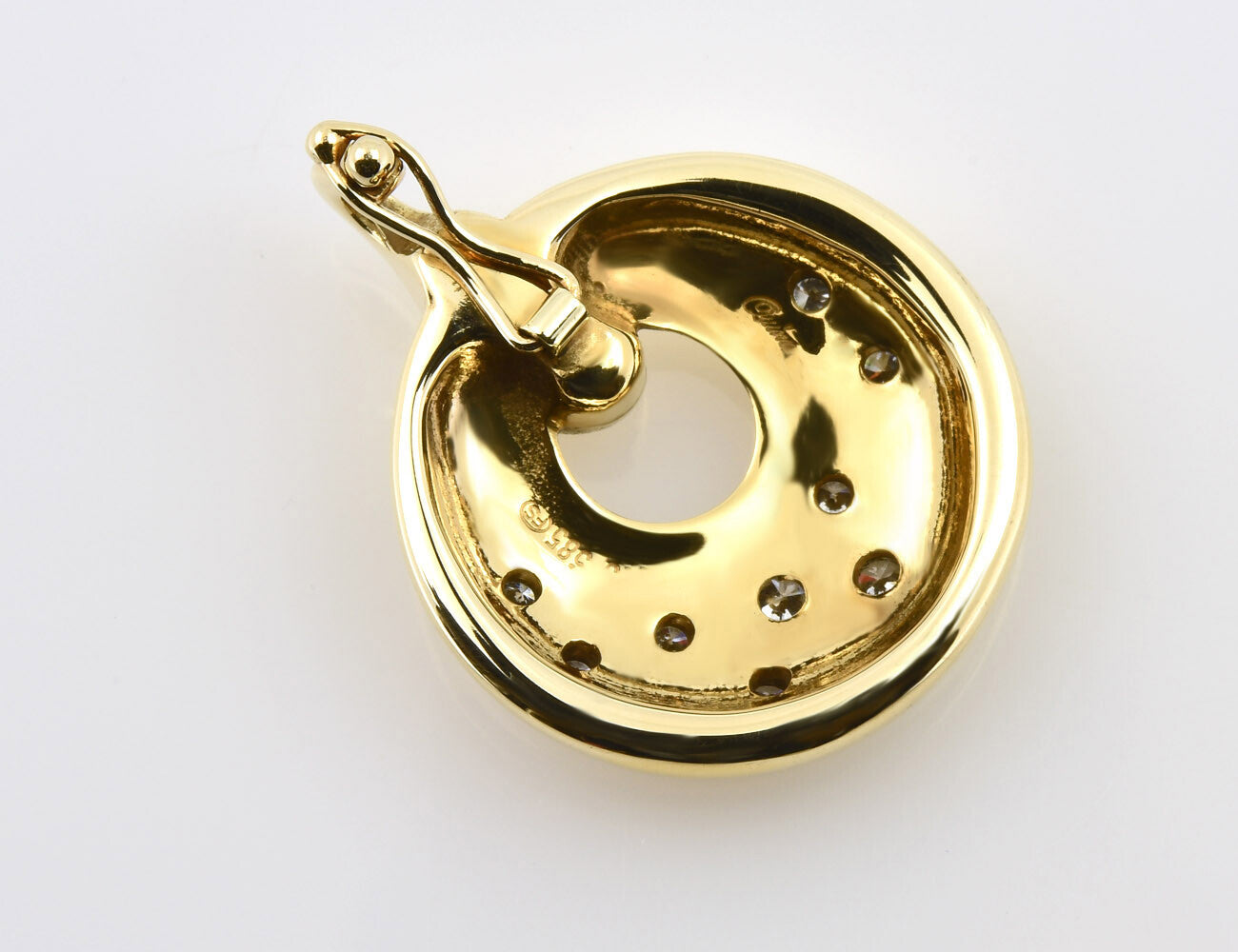 Anhänger 585/000 14 K Gelbgold 9 Brillant 0,25 ct