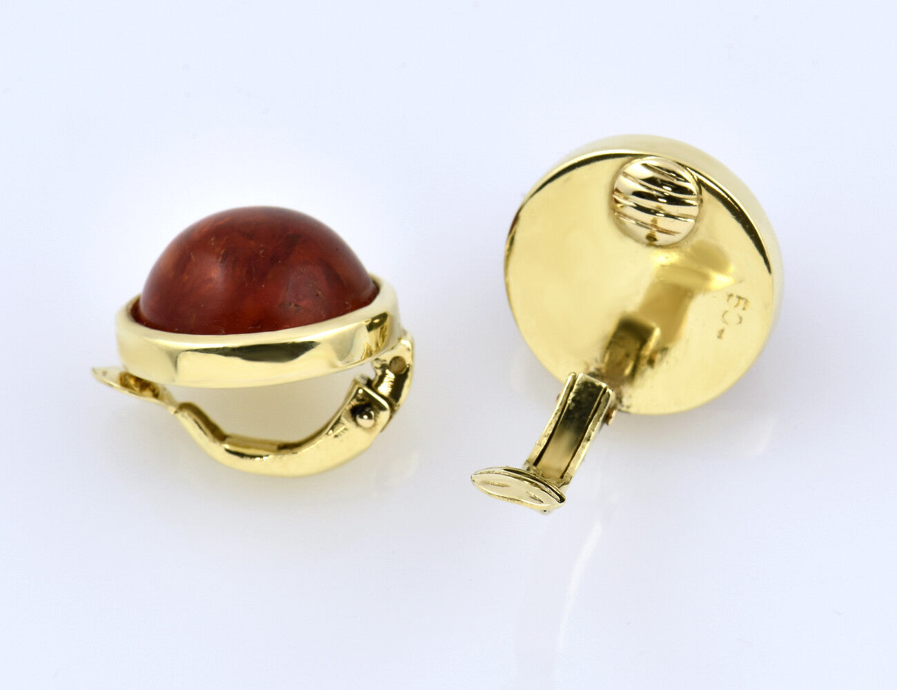 Ohrclip Bernstein 585/000 14 K Gelbgold Ohrringe