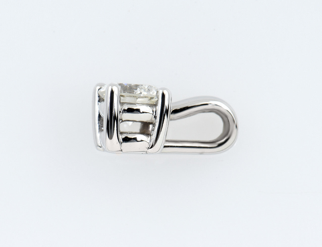 Diamant Solitär Anhänger 585/000 14 K Weißgold 1 Brillant  0,36 ct