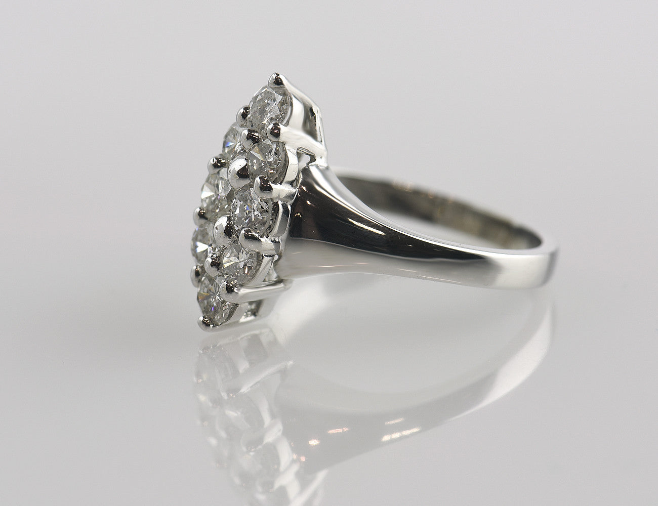 Diamant Ring 585/000 14 K Weißgold 8 Brillanten zus. 0,76 ct