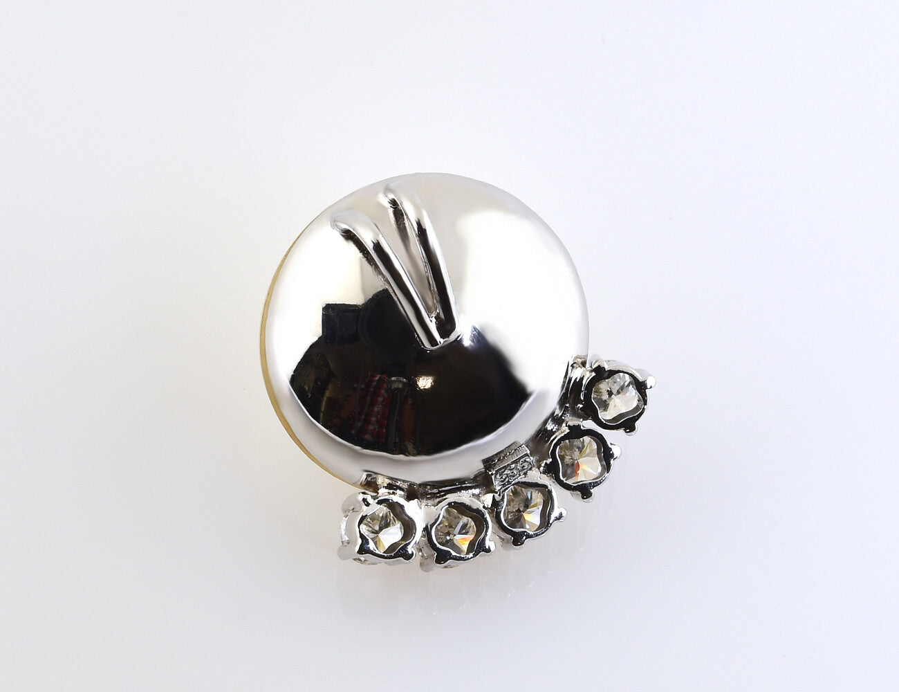Anhänger Mabe´perle 585/000 14 K Weißgold 5 Brillanten zus. 0,50 ct