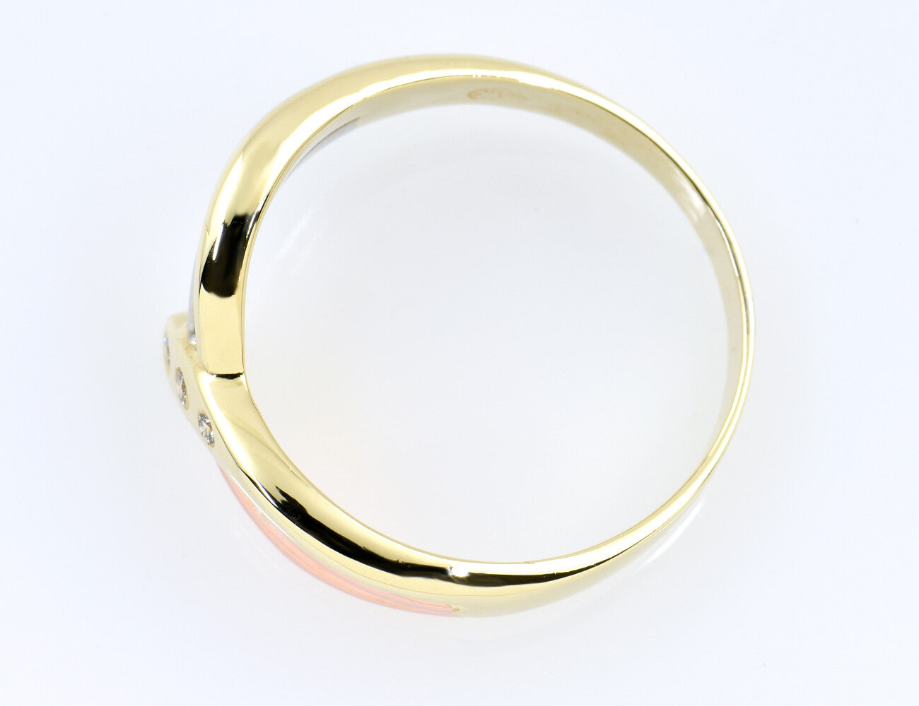 Diamantring 585/000 14 K Gelbgold 3 Brillanten zus. 0,05 ct