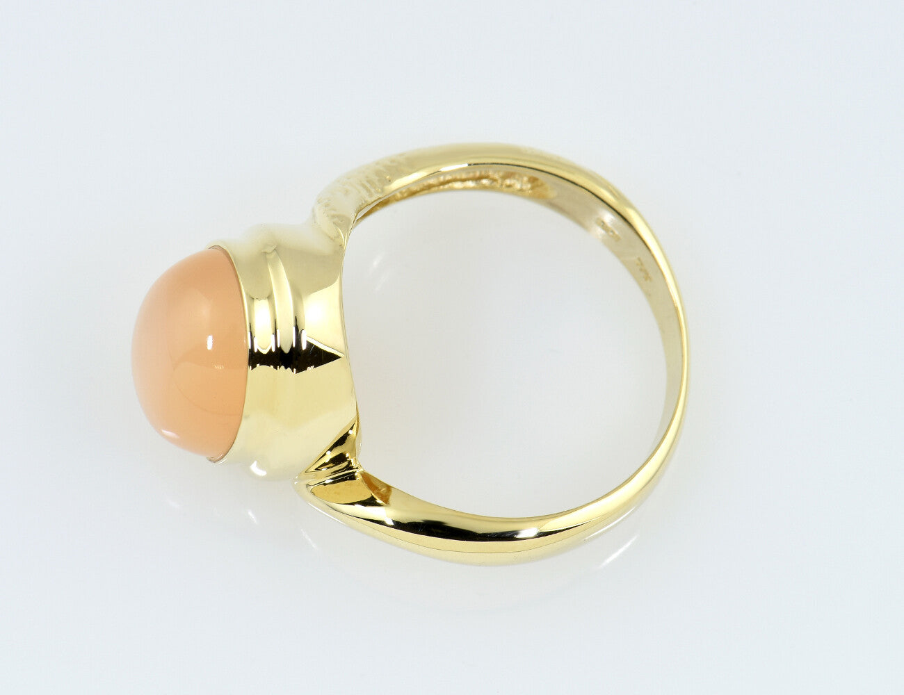 Ring Mondstein 375/000 9 K Gelbgold
