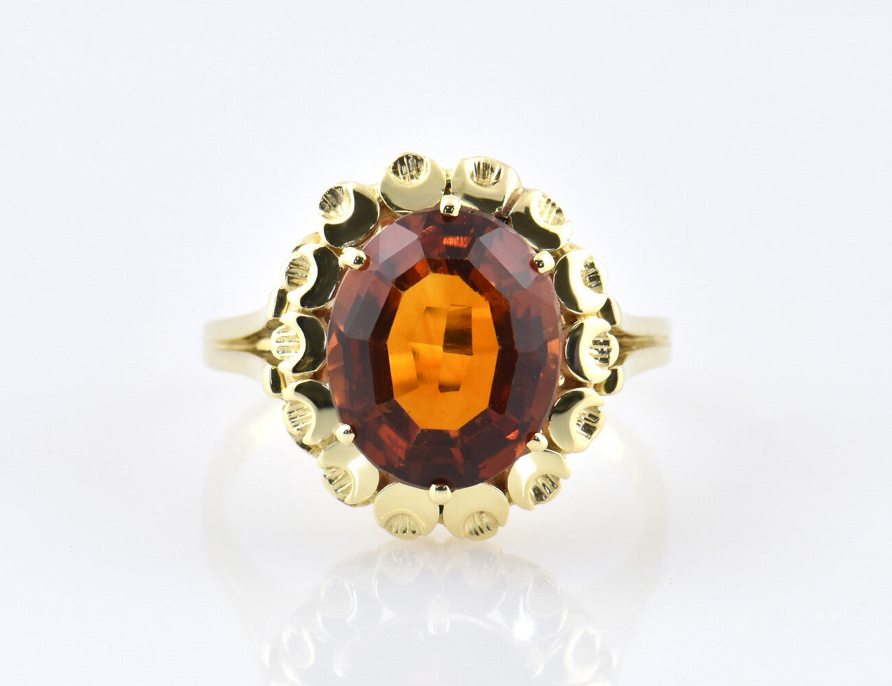 Ring Citrin 585/000 14 K Gelbgold