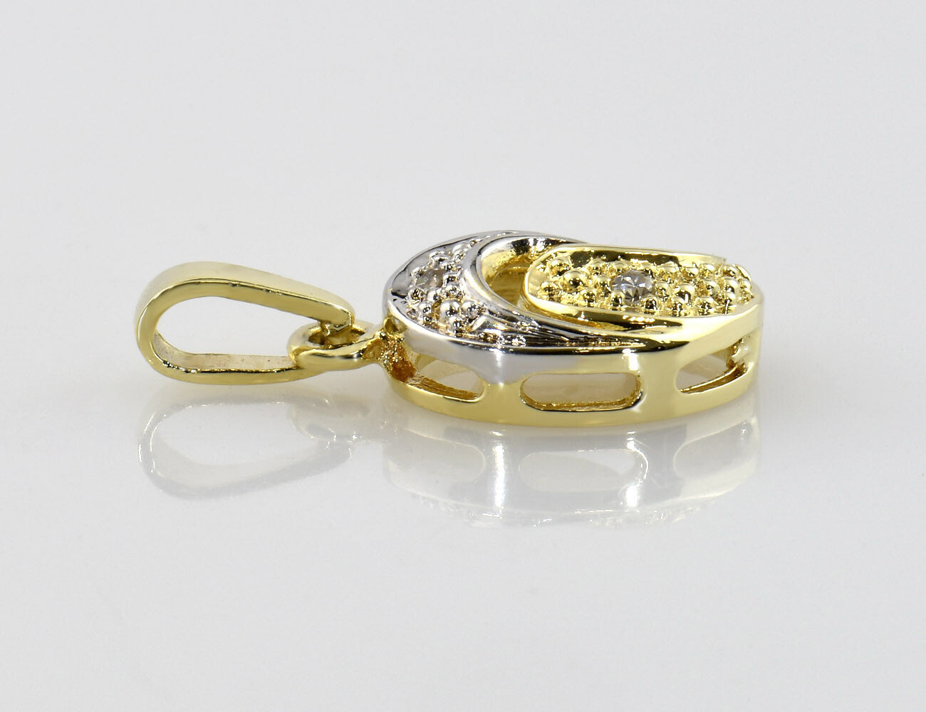 Anhänger 585/000 14 K Gelbgold 3 Diamanten zus. 0,03 ct