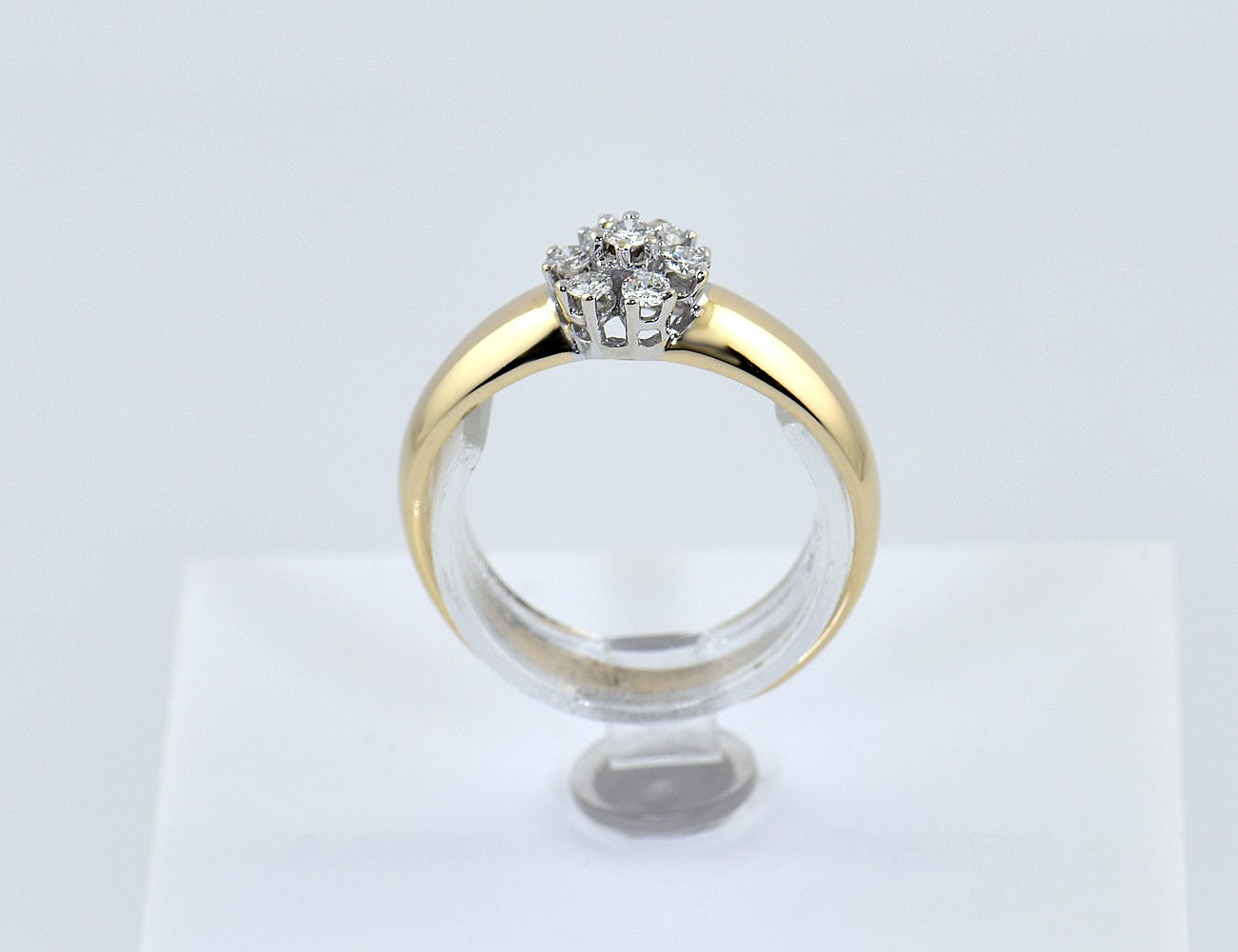 Diamant Ring 585/000 14 K Gelbgold 7 Brillanten zus.  0,20 ct