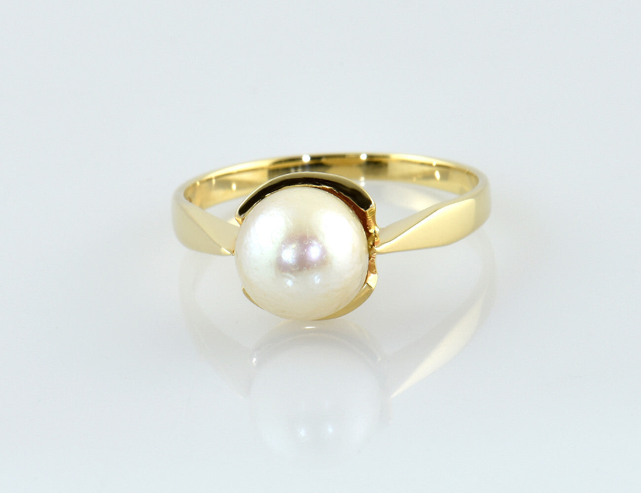 Ring Akoya-Perle 585/000 14 K Gelbgold