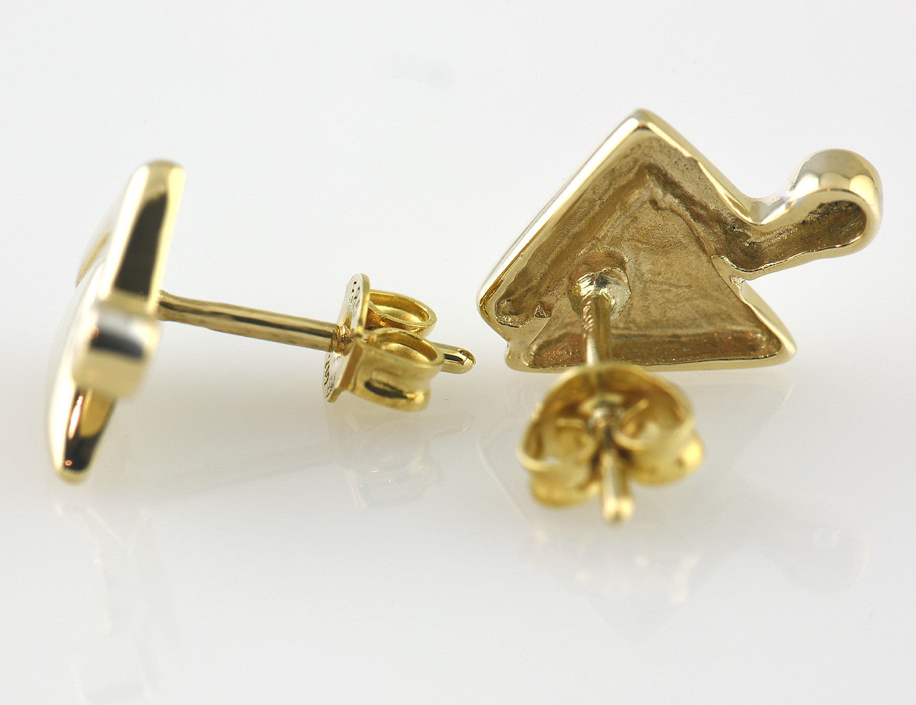 Ohrstecker 585/000 14 K Gelbgold, 2 Diamanten zus. 0,02 ct
