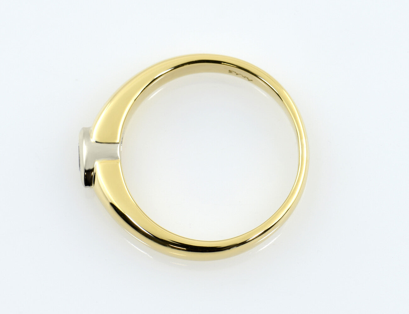 Diamond ring 750/000 18 K yellow gold brilliant 0.15 ct