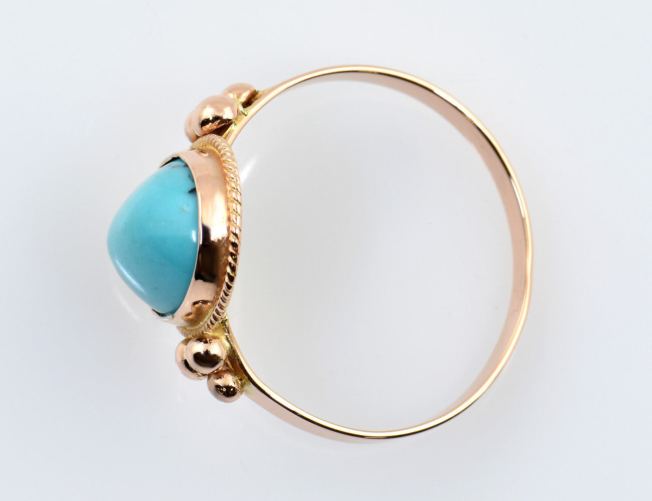 Ring Türkis 585/000 14 K Rotgold