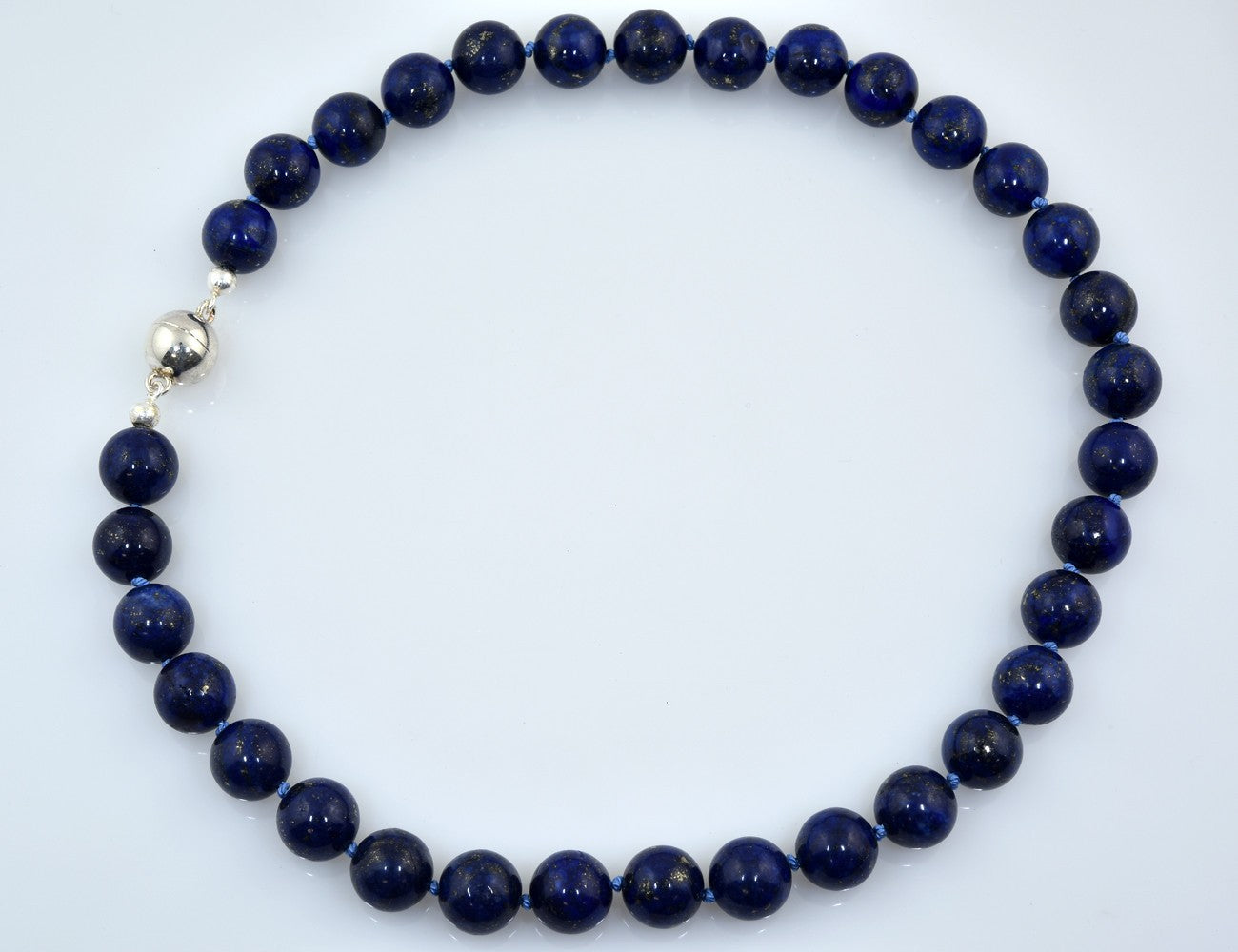 Lapislazul Kette 925/000 Magnetschliesse Gelbgold 49 cm lang