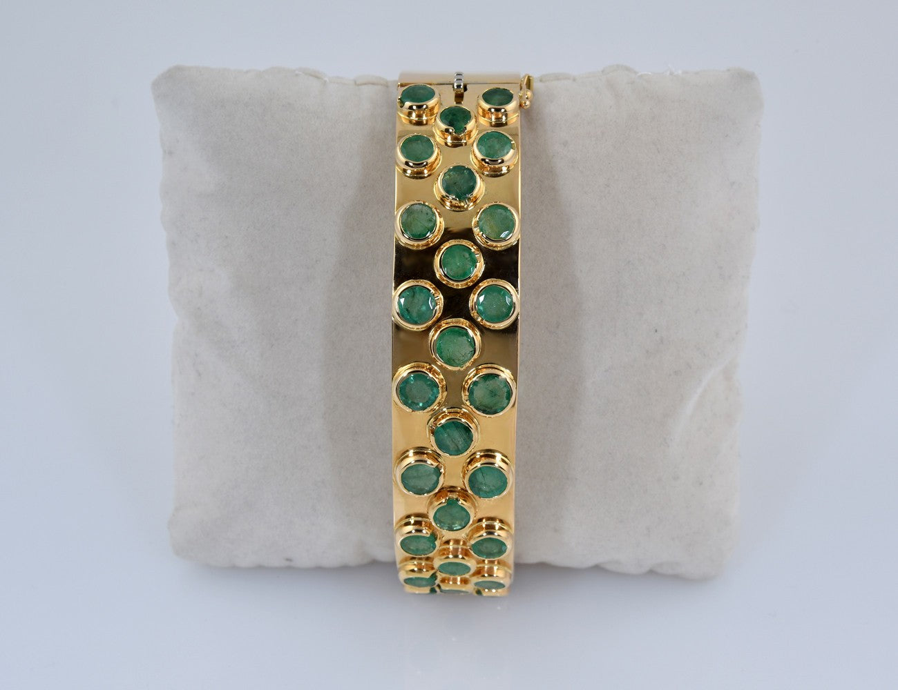 Smaragd Armreif 750/000 Gelbgold