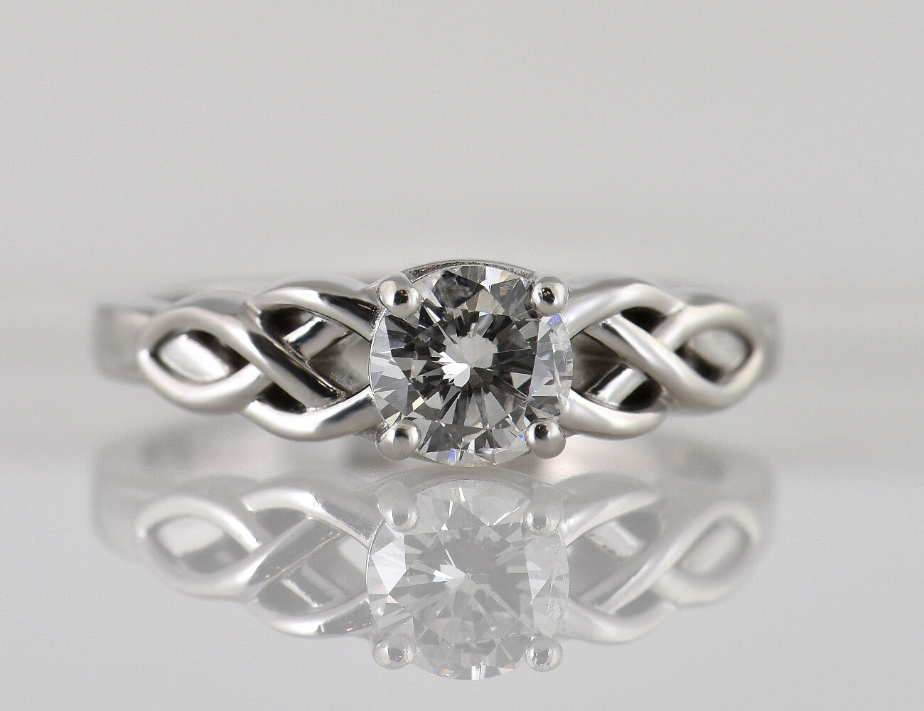 Diamant Ring Solitär 750 18 K Weißgold Brillant 0,70 ct