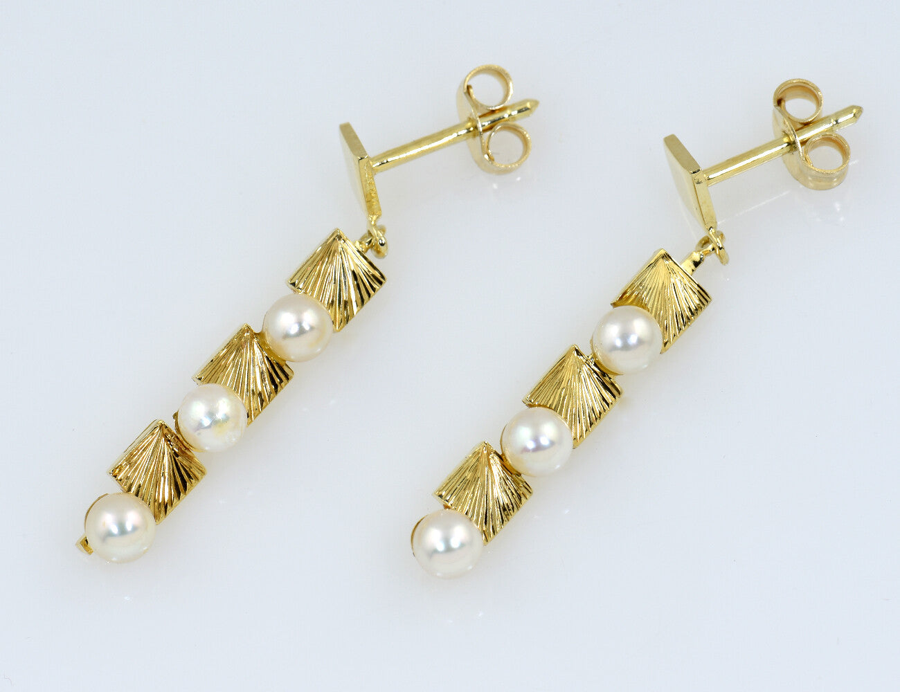Ohrstecker Hänger 585/000 14 K Gelbgold Zuchtperle