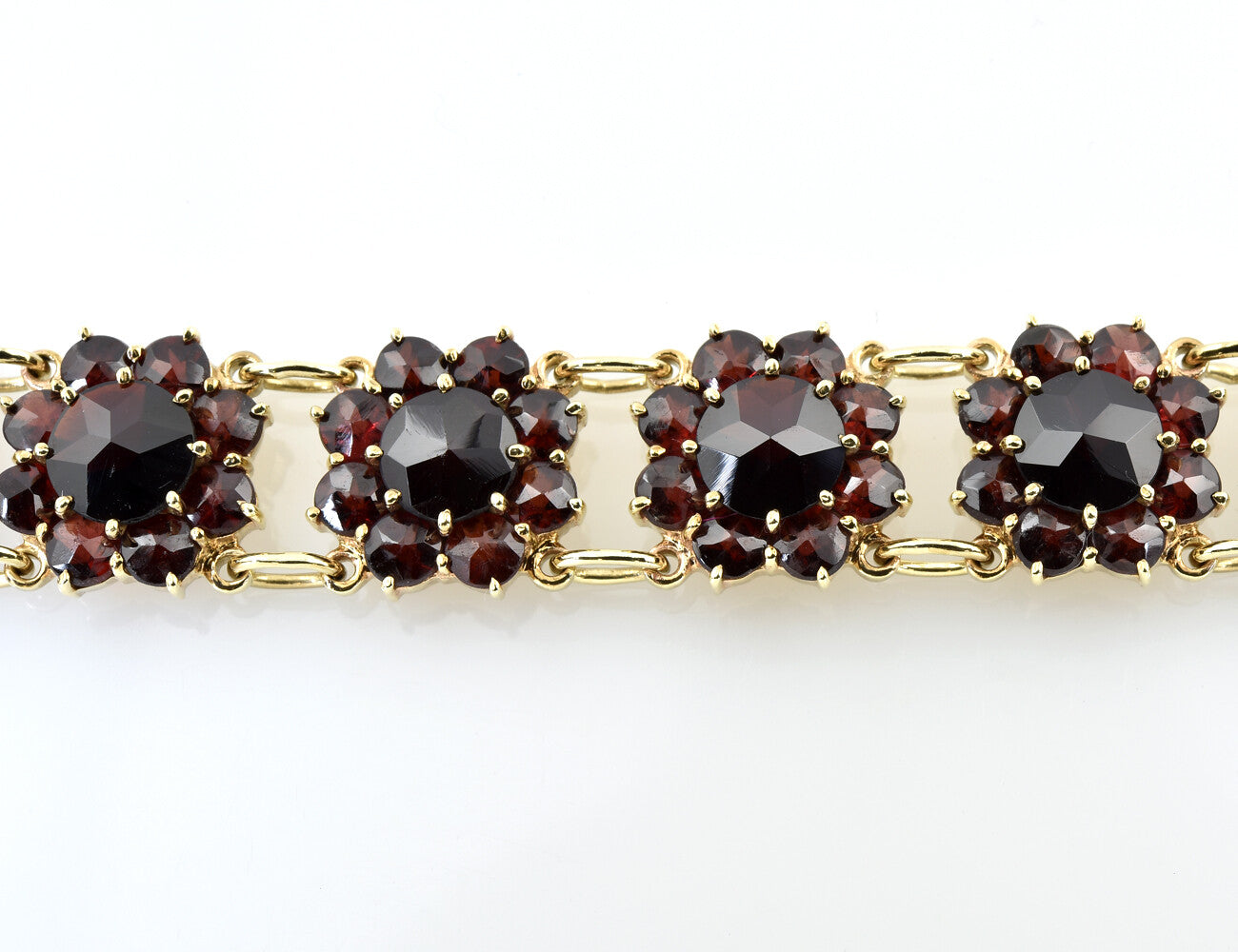 Granat Armband 333/000 8 K Gelbgold 18 cm