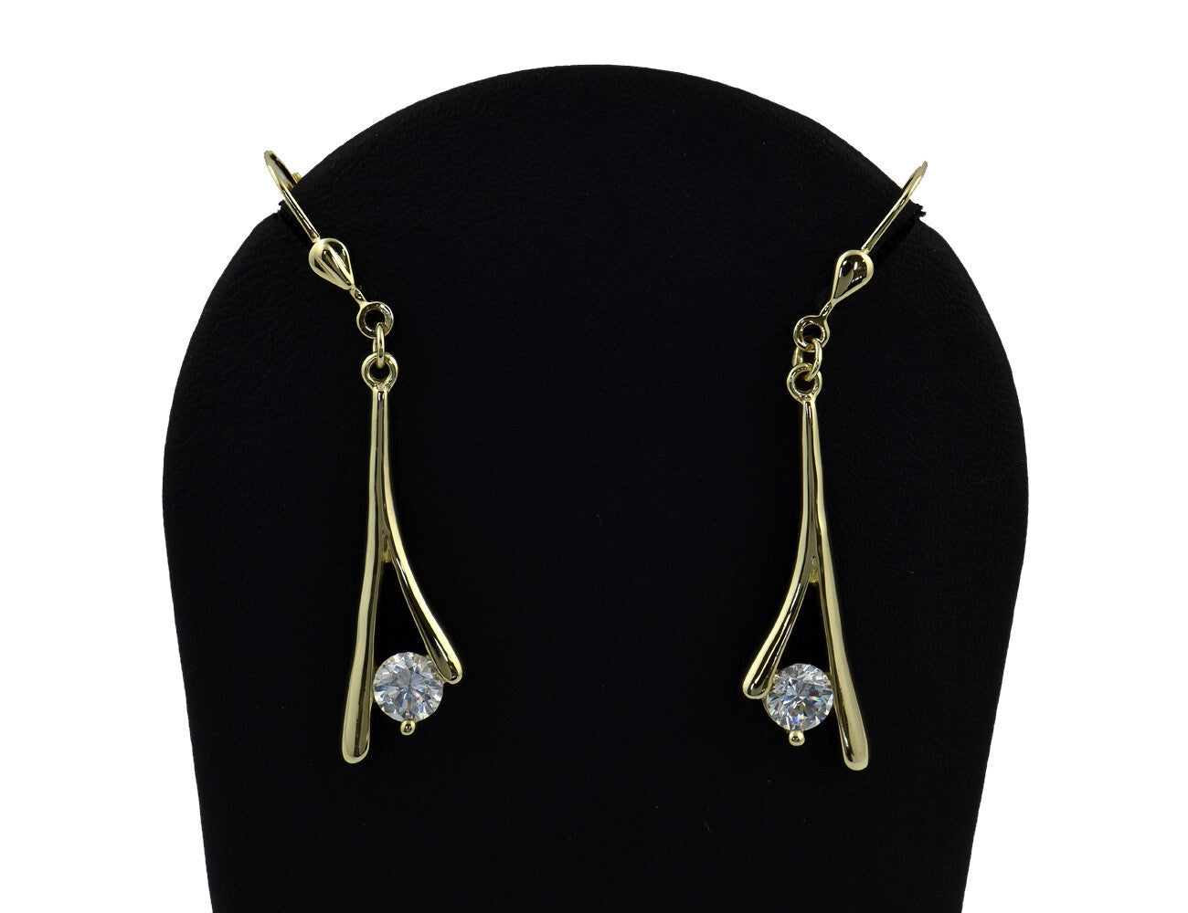 Ohrringe Ohrhänger 333/000 8 K Gelbgold, Zirkonia