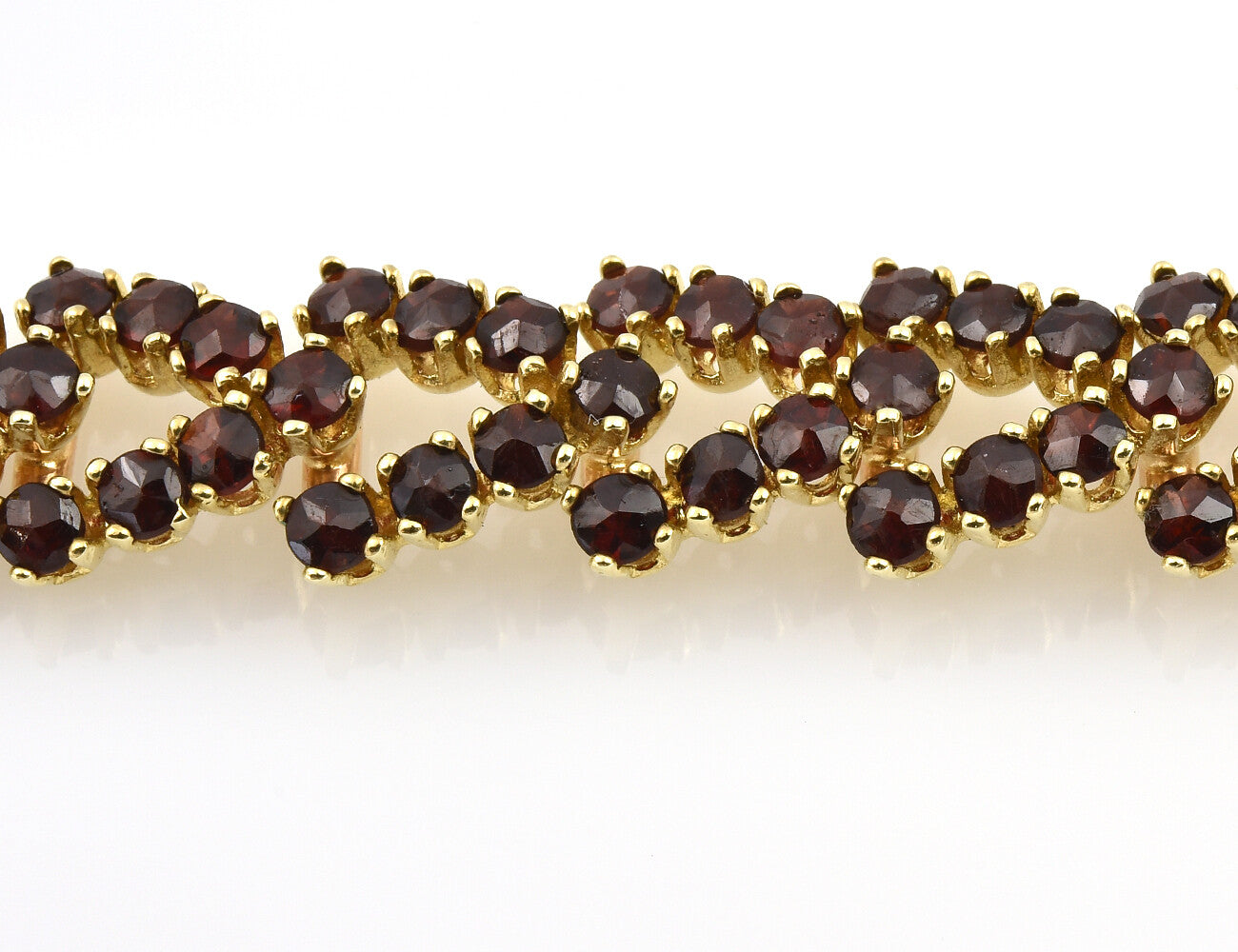 Granat Armband 18,50 cm 333/000 8 K Gelbgold