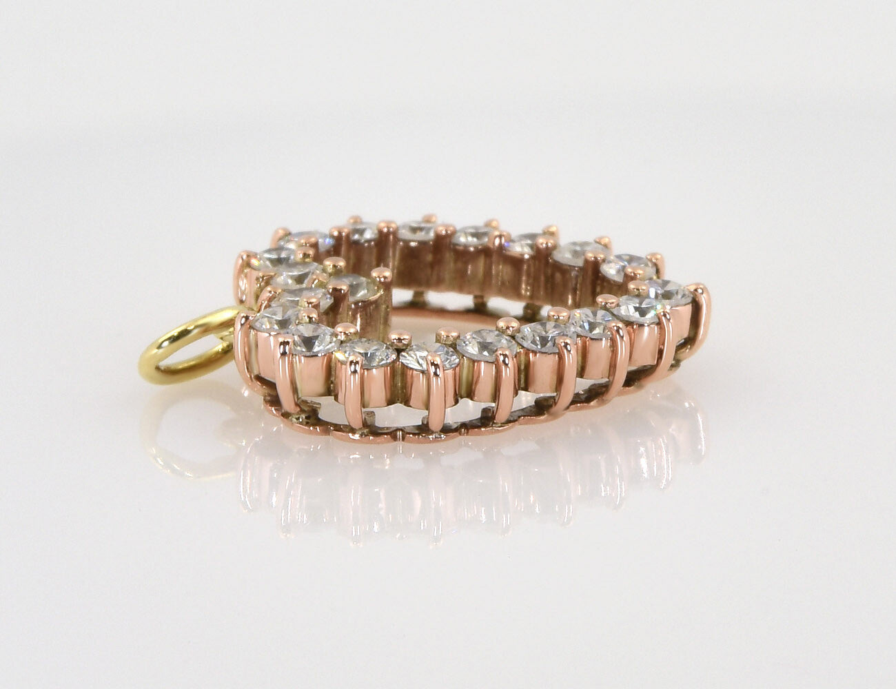 Anhänger Herz 585/000 14 K Gelbgold Zirkonia