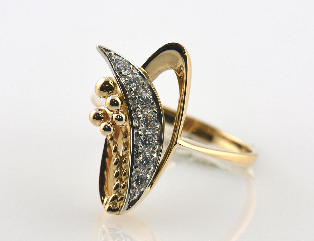 Ring 585 14 K Rotgold Zirkonia