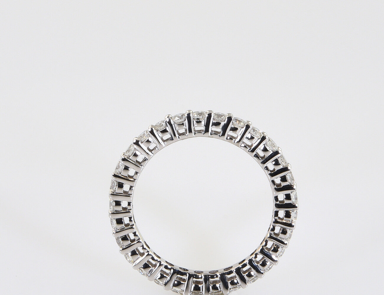 Diamant Ring Memory 375/000 9 K Weißgold 29 Brillanten zus. 0,87 ct