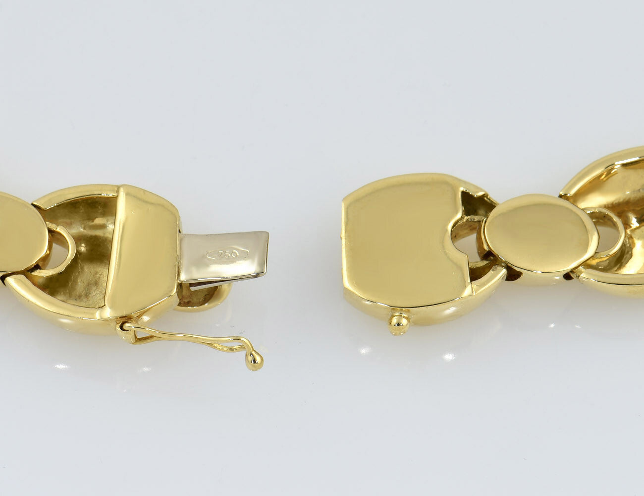 Collier Diamant 750/000 18 K Gelbgold, 49 Diamanten zus. 0,50 ct 45 cm lang