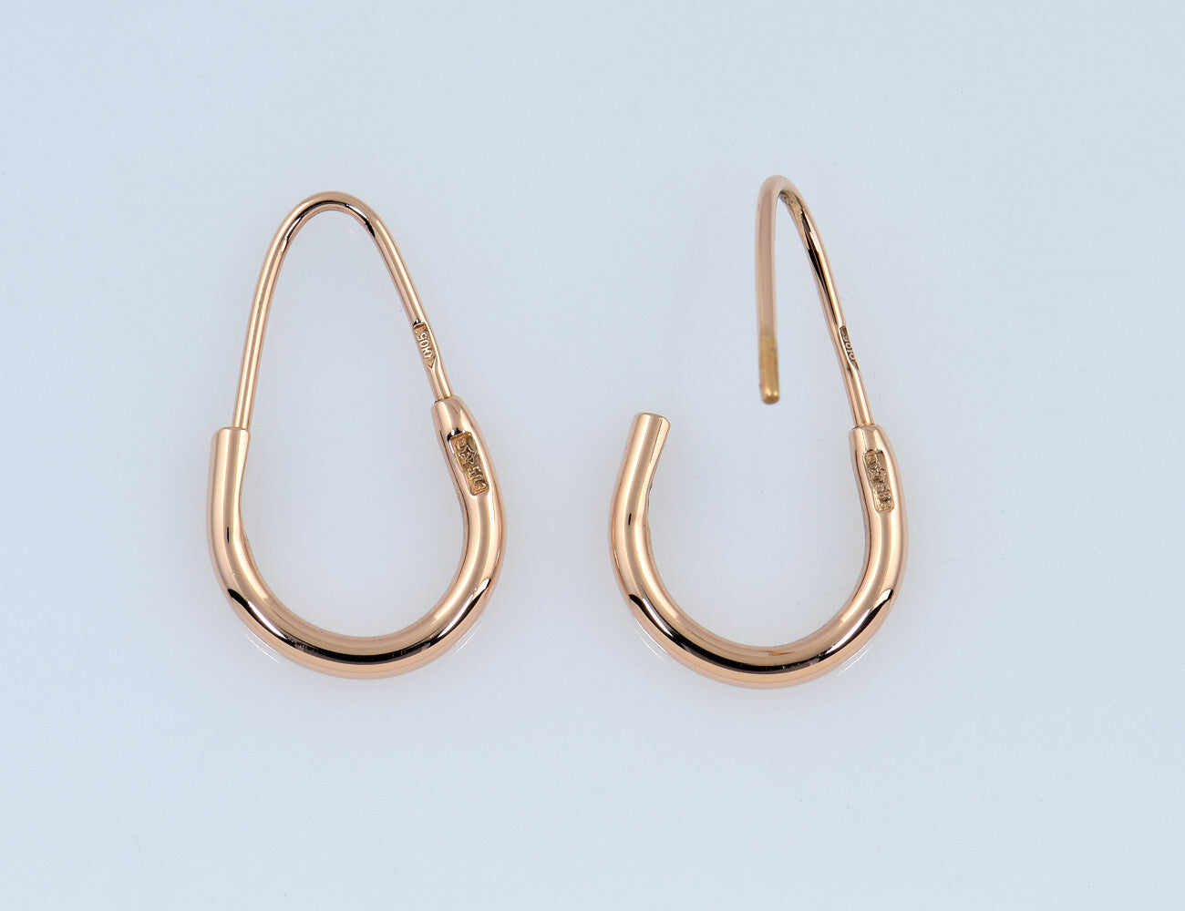 Creolen 583/000 14 K Rotgold Ohrring