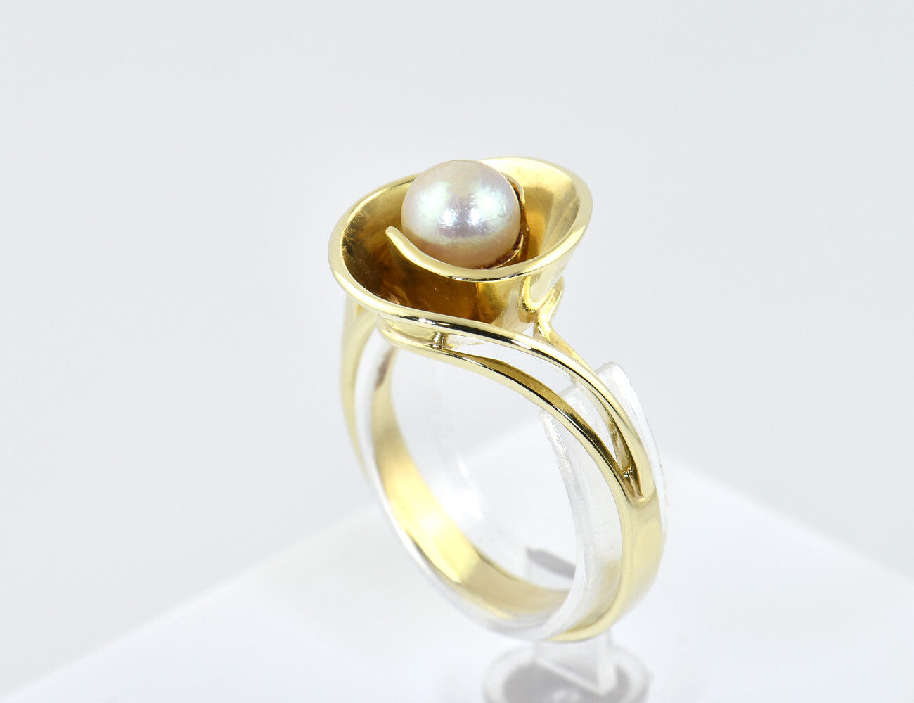 Ring Akoya-Perle 585/000 14 K Gelbgold