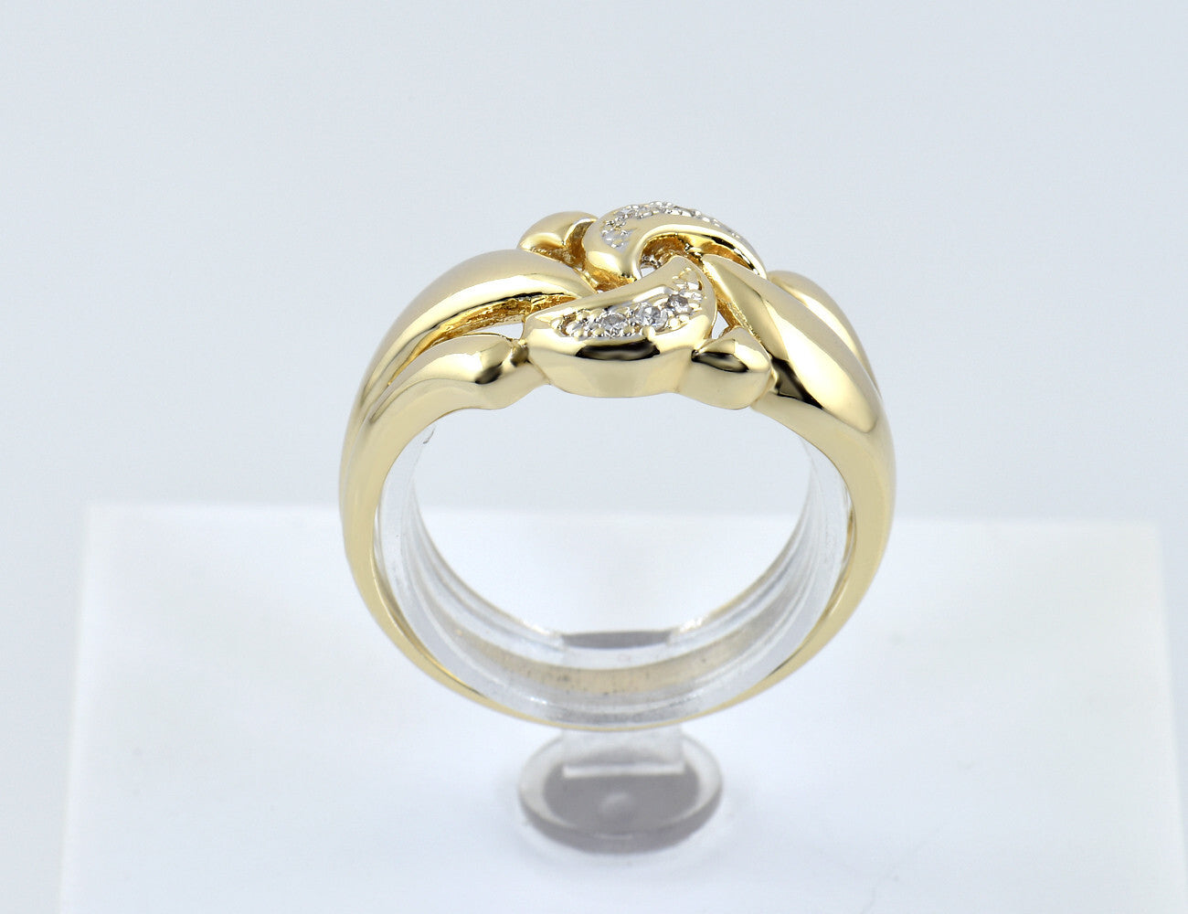 Diamant Ring 585/000 14 K Gelbgold 6 Diamanten zus. 0,05 ct