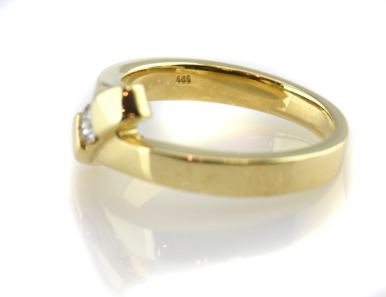 Diamant Ring 585 14 K Gelbgold Brillant 0,15 ct