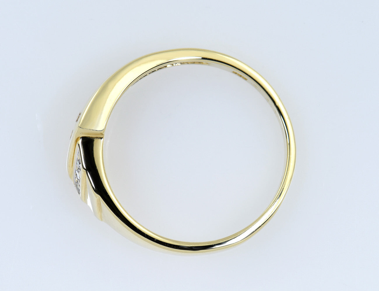 Diamant Ring 585/000 14 K Gelbgold 5 Diamanten zus. 0,07 ct