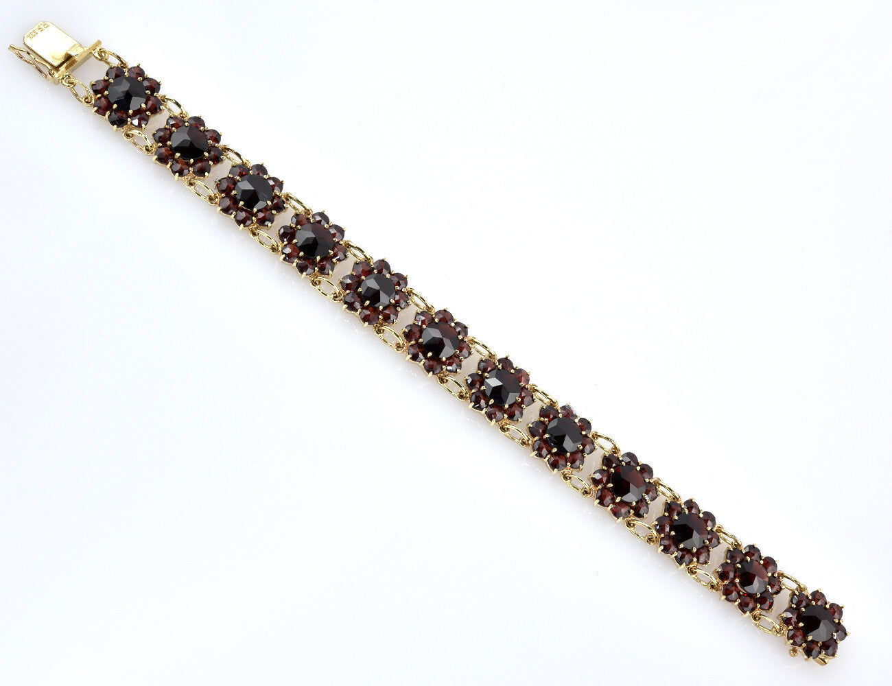 Granat Armband 333/000 8 K Gelbgold 18 cm