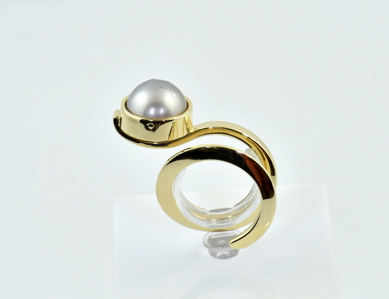 South Sea pearl ring 585/000 14 K yellow gold