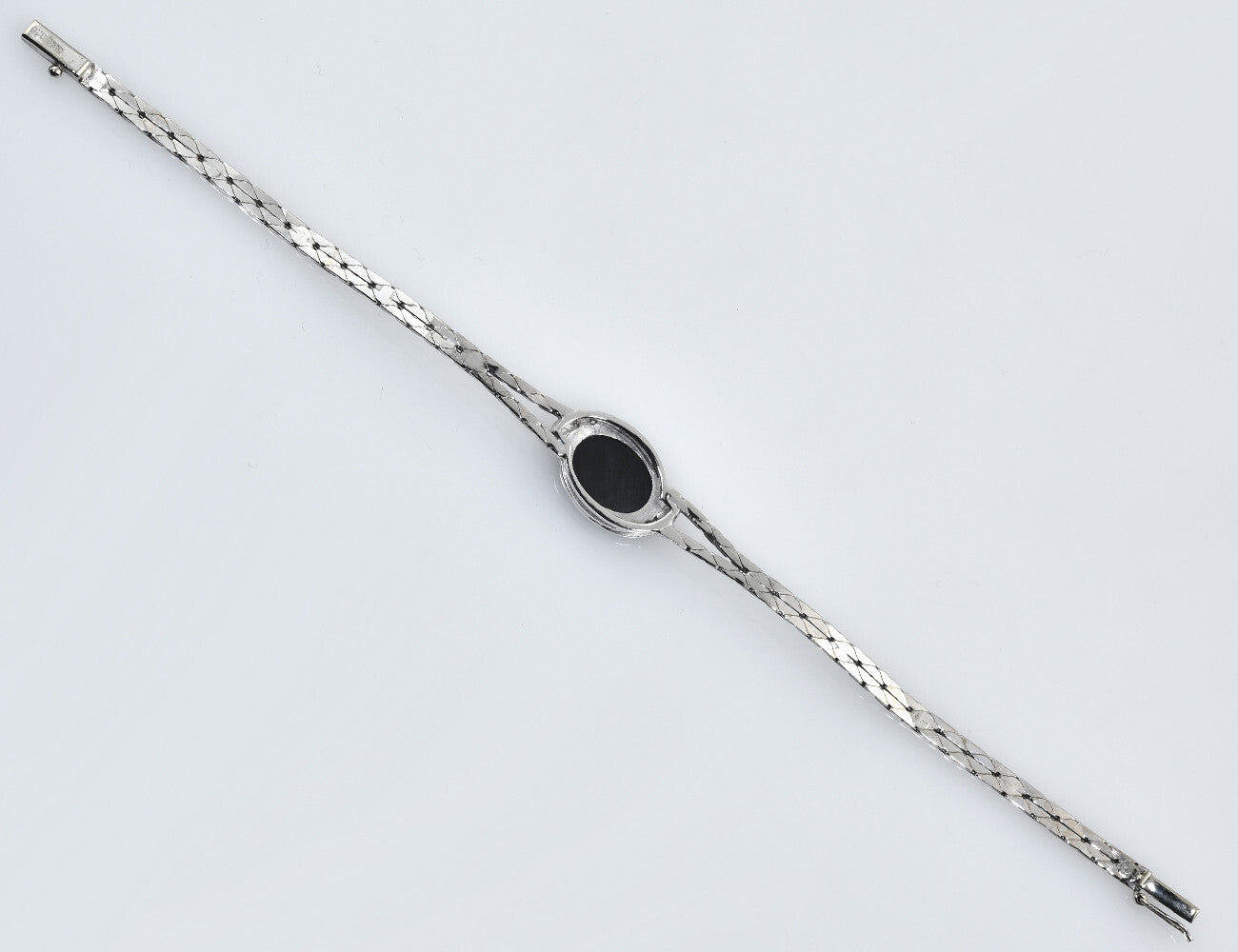 Armband Opal  585/000 14 K Weißgold 6 Diamanten zus. 0,10 ct 18,5 cm lang