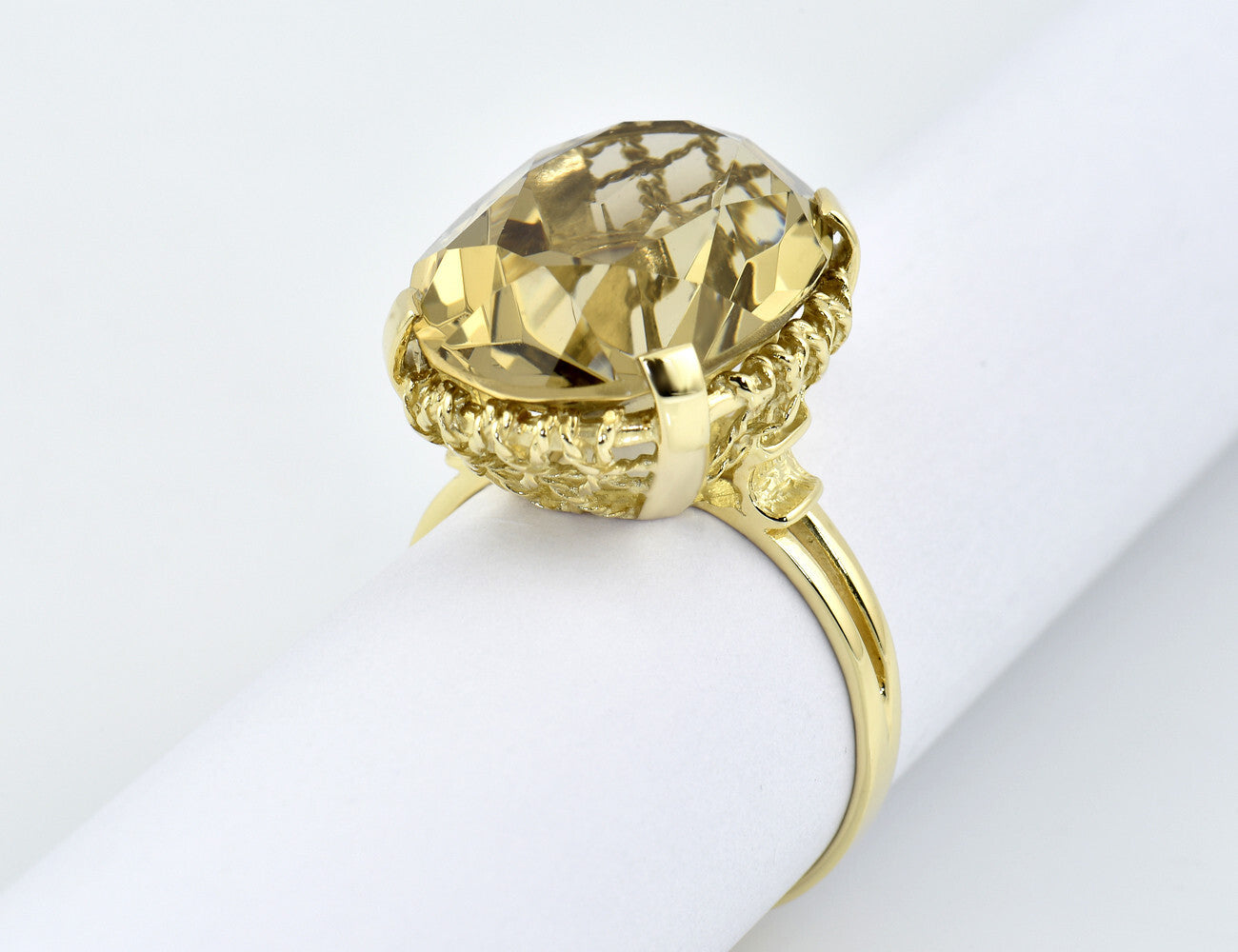 Ring Citrin 585/000 14 K Gelbgold