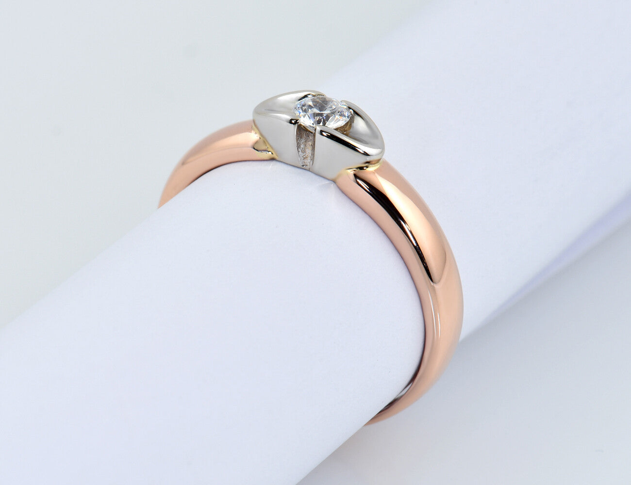 Ring 585/000 14 K Rotgold Zirkonia