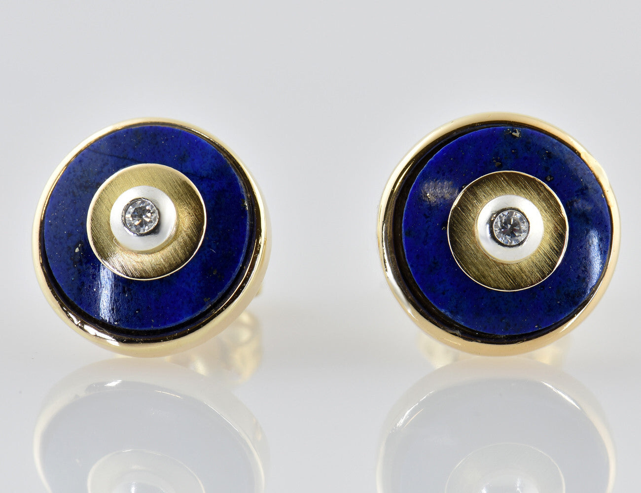 Ohrstecker  Lapislazuli 585/000 14 K Gelbgold Zirkonia